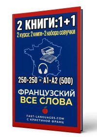 Книга А1 А2: Французский все слова 1+1 (250+250) 500 слов для начинающих